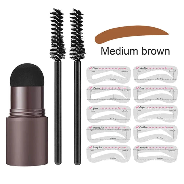 Makeup Eyebrow Stamp Shaping Kit Set Maquiagem Hairline Enhance Make-up for women 🔥SALE OFF 50%🔥