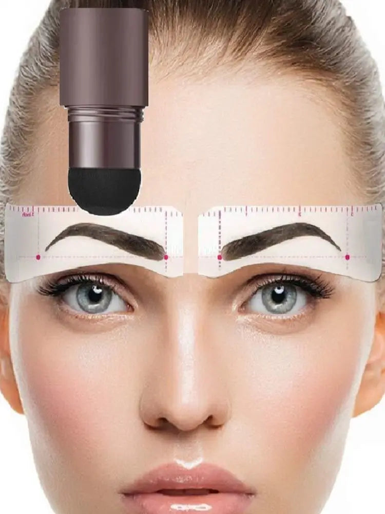 Makeup Eyebrow Stamp Shaping Kit Set Maquiagem Hairline Enhance Make-up for women 🔥SALE OFF 50%🔥